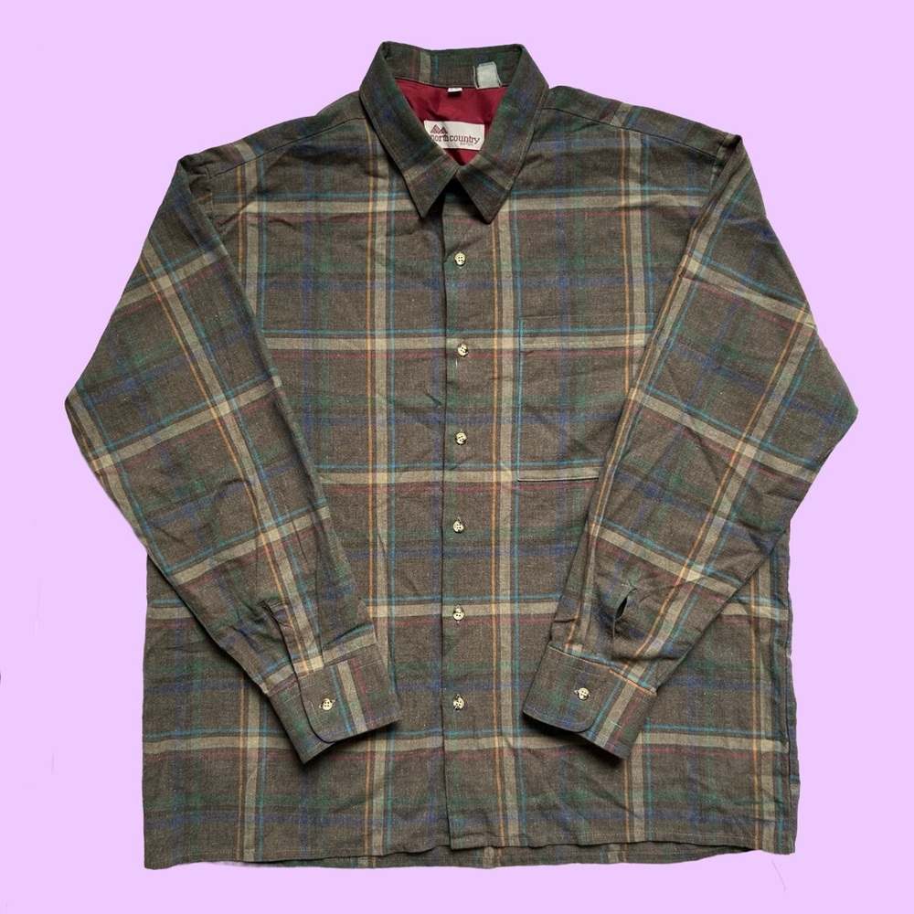 Vintage 80s 90s North Country Eaton Long Sleeve Button Down Plaid Unisex XL